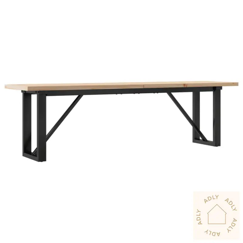 Salongbord O-Ramme 160X40X45,5 Cm Heltre Furu Og Stål