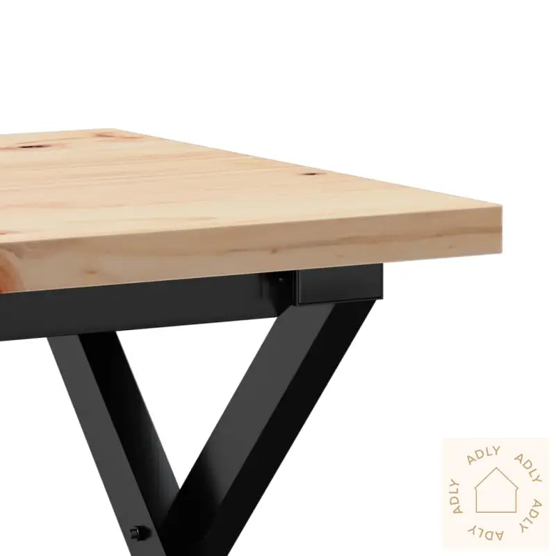 Salongbord X-Ramme 40X40X35,5 Cm Heltre Furu Og Stål