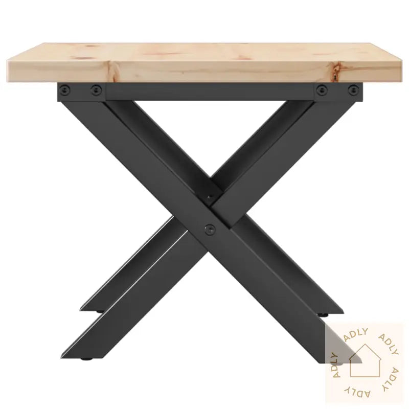 Salongbord X-Ramme 40X40X35,5 Cm Heltre Furu Og Stål