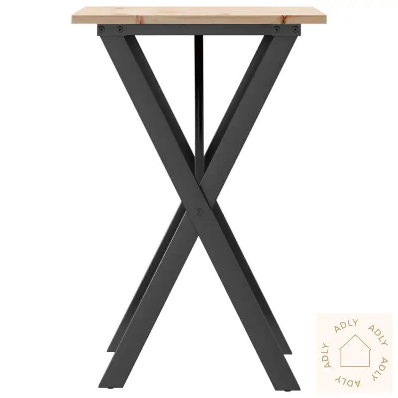 Salongbord X-Ramme 50X50X75 Cm Heltre Furu Og Stål