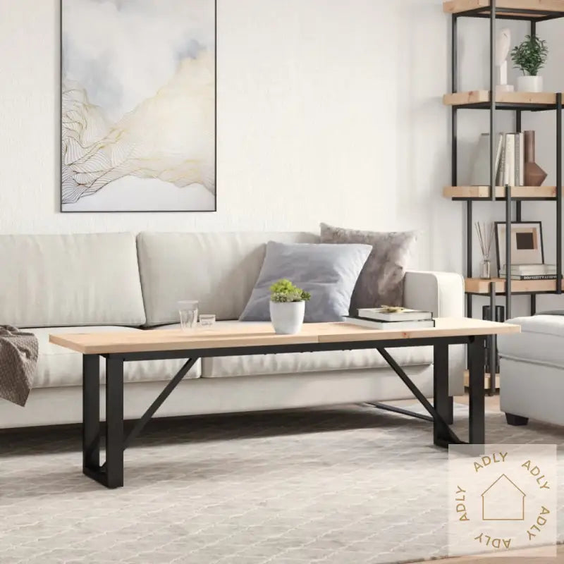 Salongbord O-Ramme 160X40X45,5 Cm Heltre Furu Og Stål