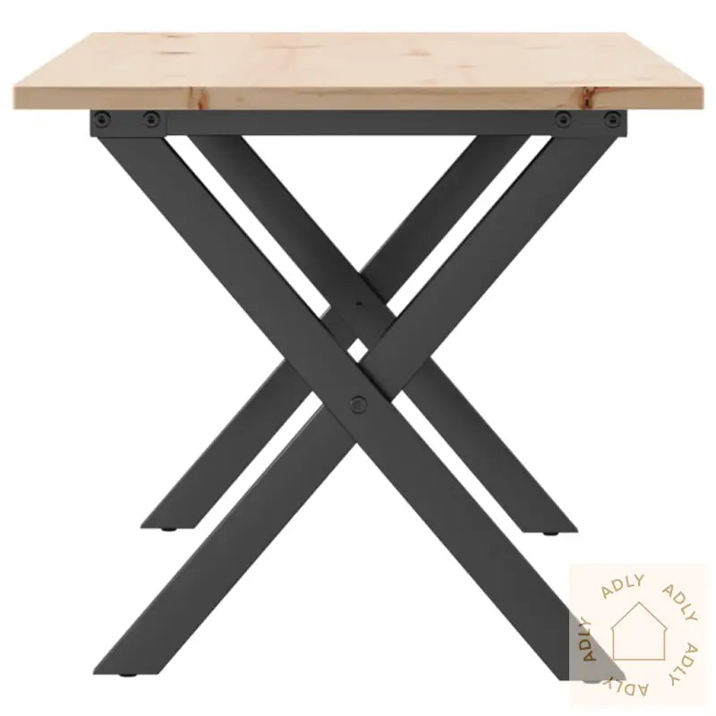 Salongbord X-Ramme 100X50X45 Cm Heltre Furu Og Stål