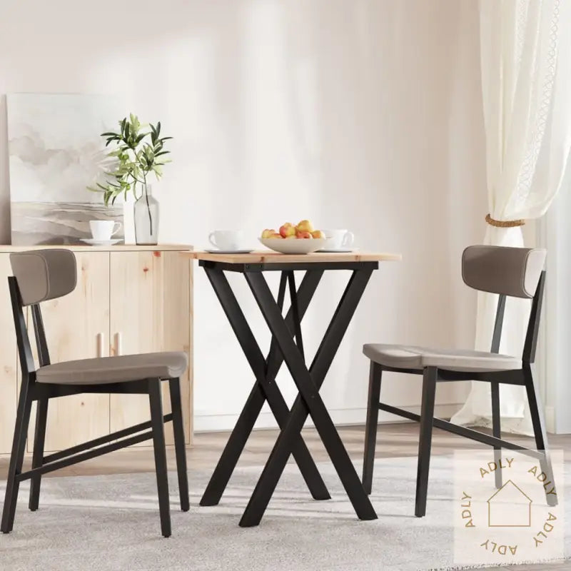 Salongbord X-Ramme 50X50X75 Cm Heltre Furu Og Stål