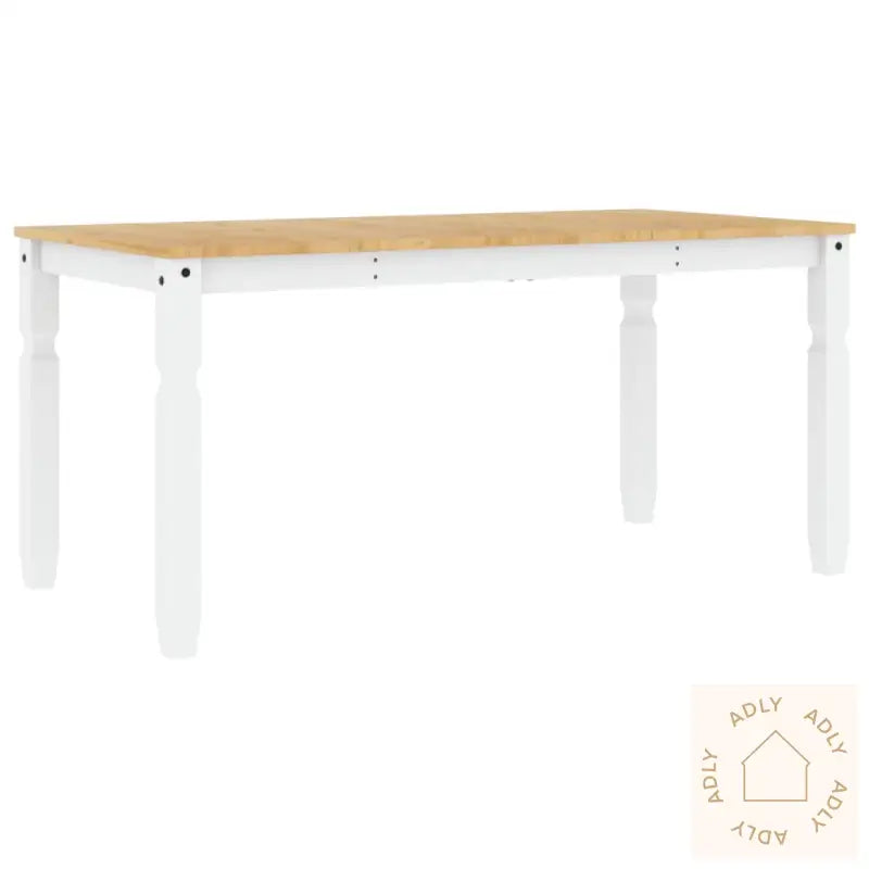 Spisebord Corona Hvit 160X80X75 Cm Heltre Furu