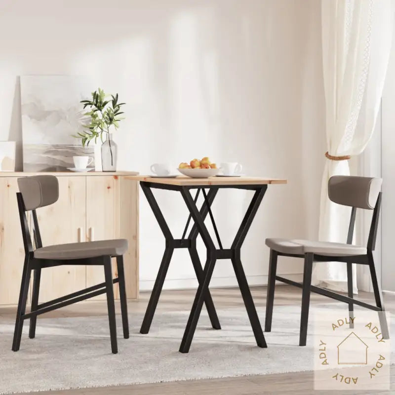 Spisebord Y-Ramme 80X50X75 Cm Heltre Furu Og Stål