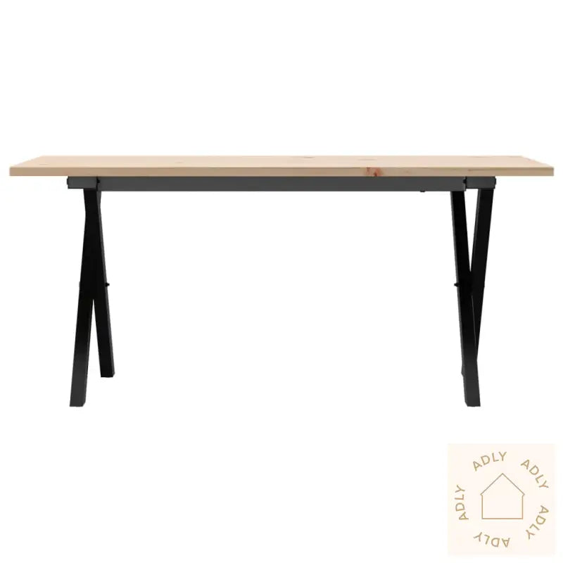 Salongbord X-Ramme 100X50X45 Cm Heltre Furu Og Stål