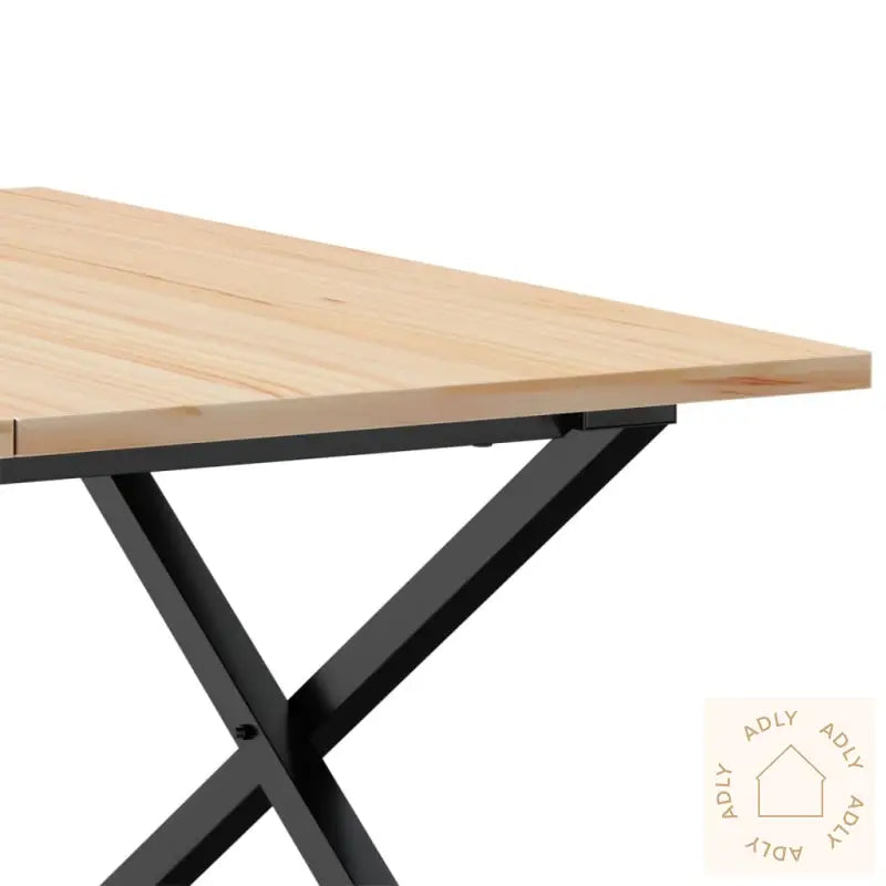 Salongbord X-Ramme 90X90X45 Cm Heltre Furu Og Stål