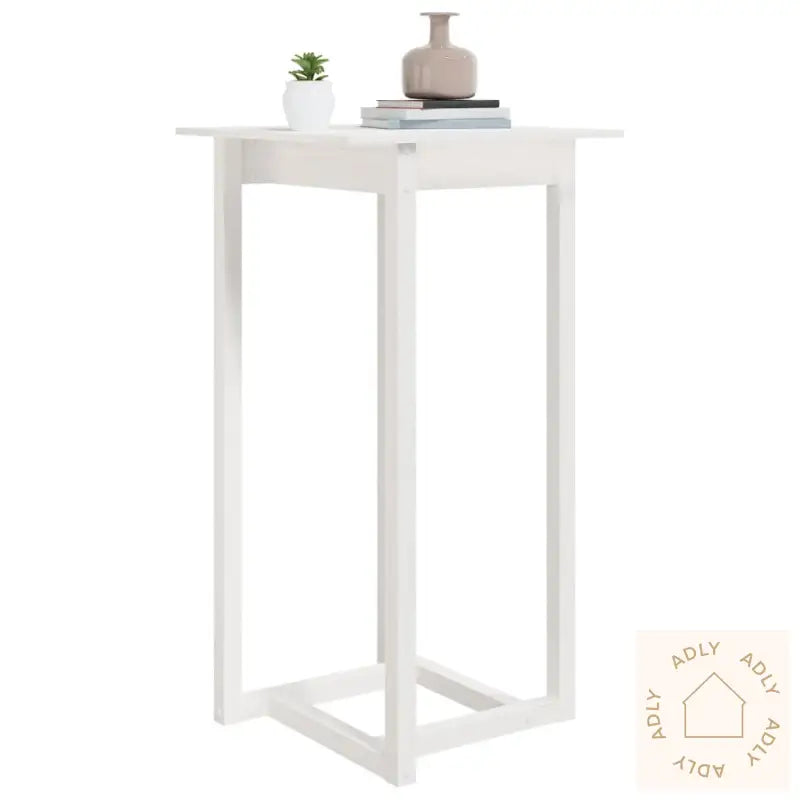 Barbord Hvit 60X60X110 Cm Heltre Furu