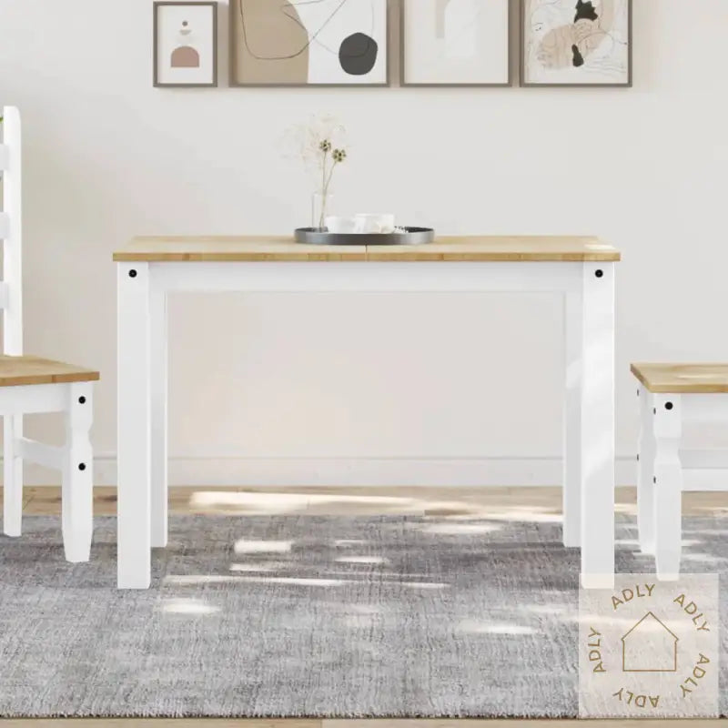 Spisebord Panama Hvit 117X60X75 Cm Heltre Furu