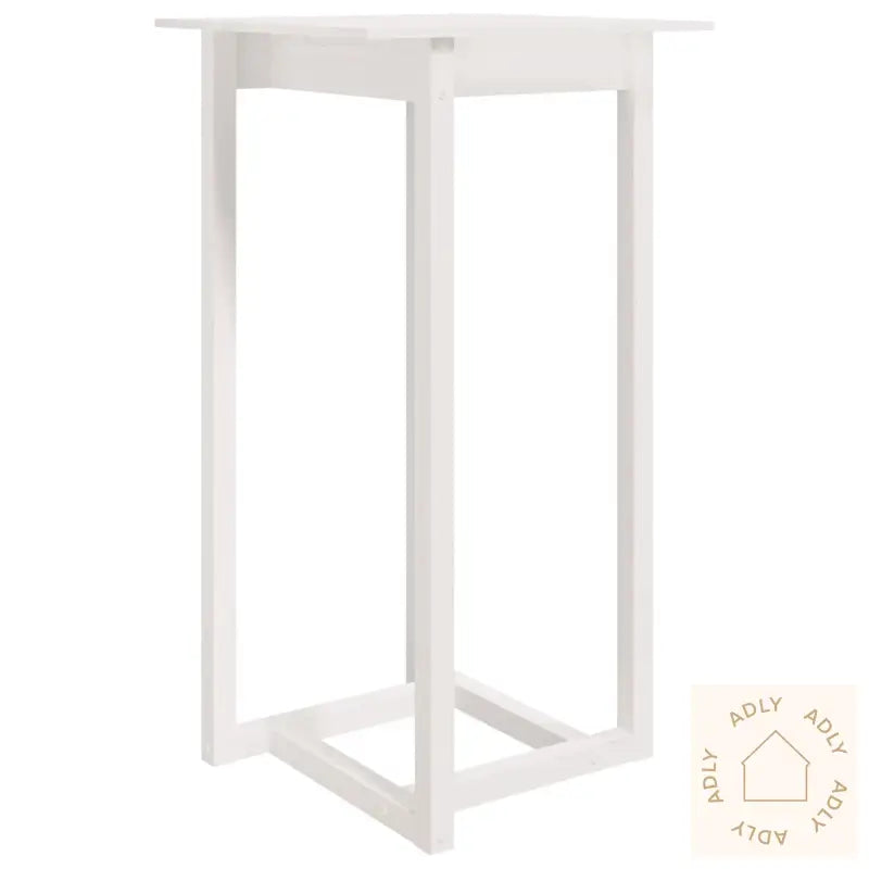 Barbord Hvit 60X60X110 Cm Heltre Furu