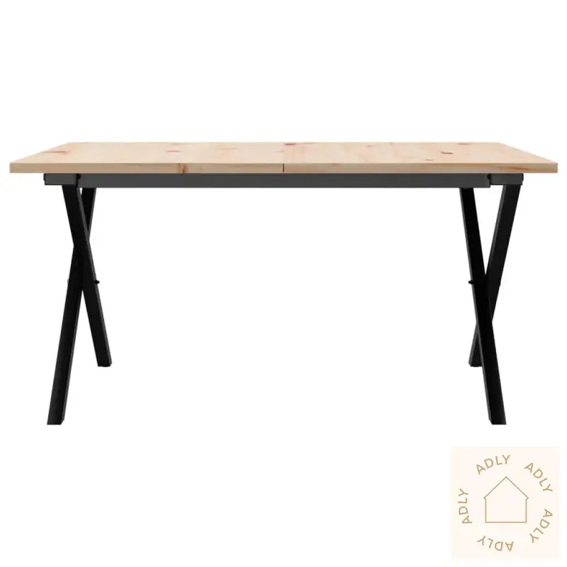 Salongbord X-Ramme 90X90X45 Cm Heltre Furu Og Stål