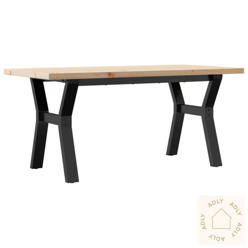 Salongbord Y-Ramme 100X50X45,5 Cm Heltre Furu Og Stål