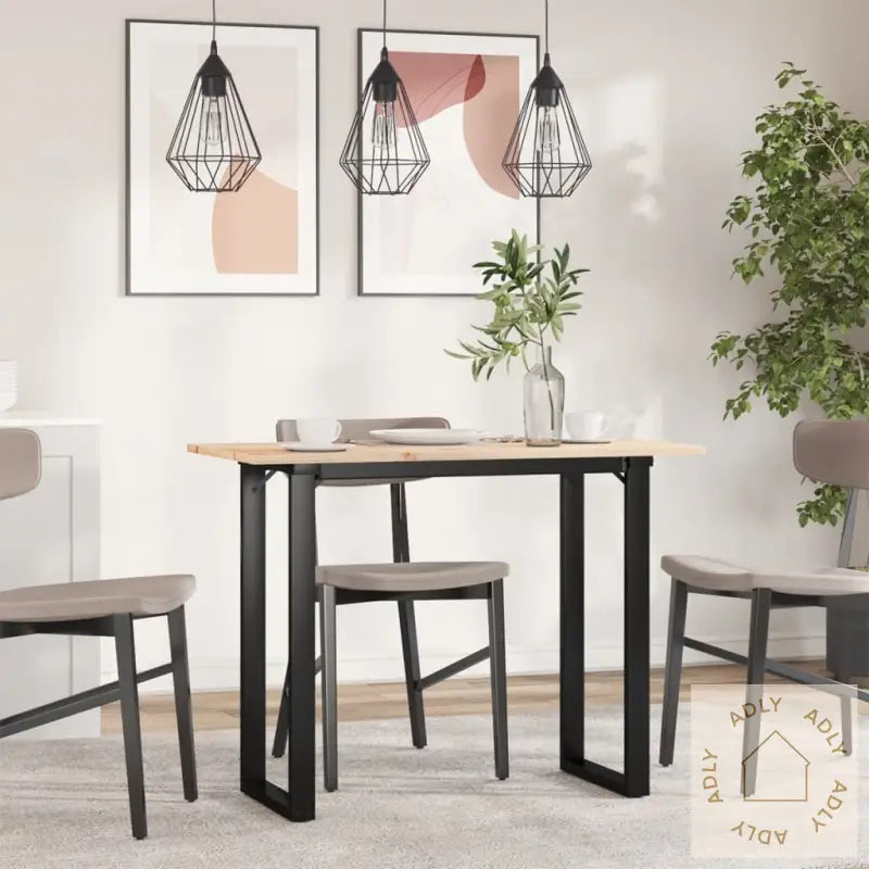 Spisebordo-Ramme 100X50X75 Cm Heltre Furu Og Stål
