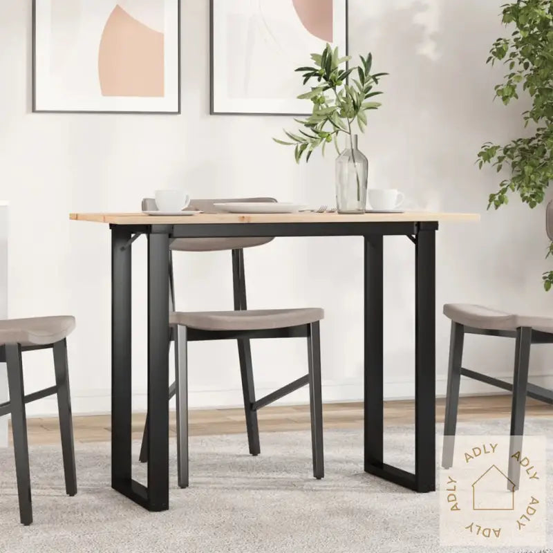 Spisebordo-Ramme 100X50X75 Cm Heltre Furu Og Stål