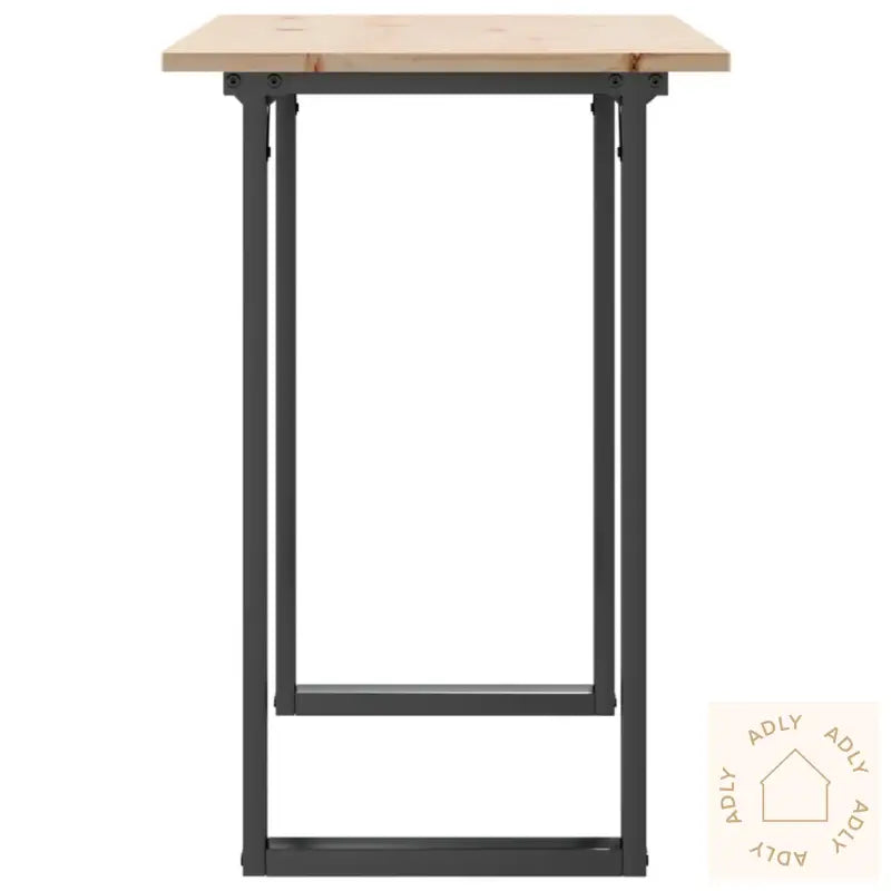 Spisebordo-Ramme 100X50X75 Cm Heltre Furu Og Stål
