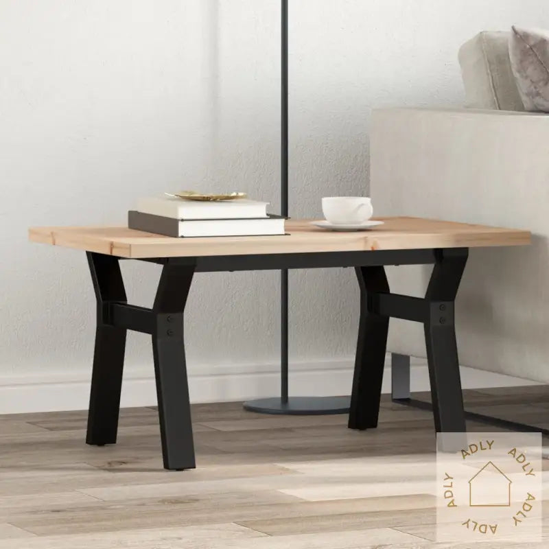 Salongbord Y-Ramme 80X50X40,5 Cm Heltre Furu Og Stål