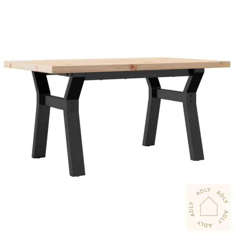 Salongbord Y-Ramme 80X50X40,5 Cm Heltre Furu Og Stål