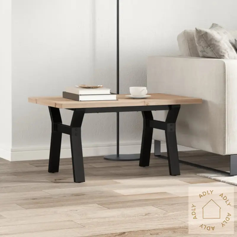 Salongbord Y-Ramme 80X50X40,5 Cm Heltre Furu Og Stål
