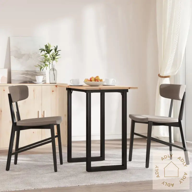 Spisebord O-Ramme 80X50X75,5 Cm Heltre Furu Og Stål