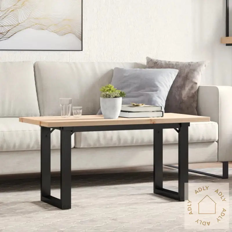 Salongbord O-Ramme 100X50X45,5 Cm Heltre Furu Og Stål