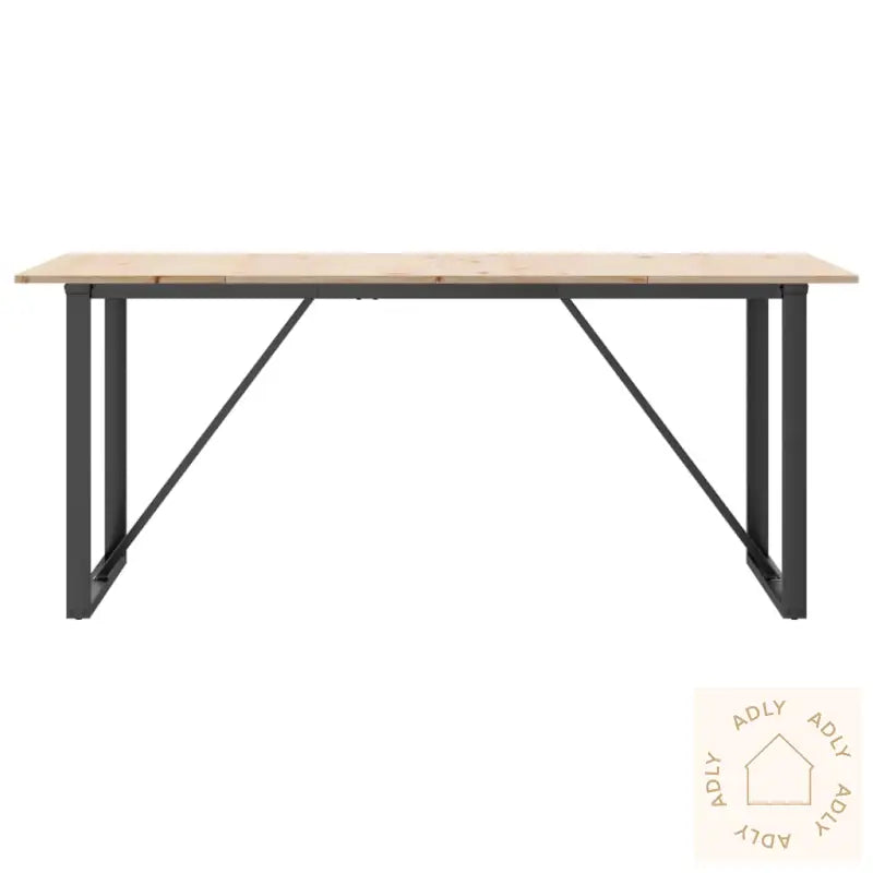 Spisebord O-Ramme 180X90X75 Cm Heltre Furu Og Stål