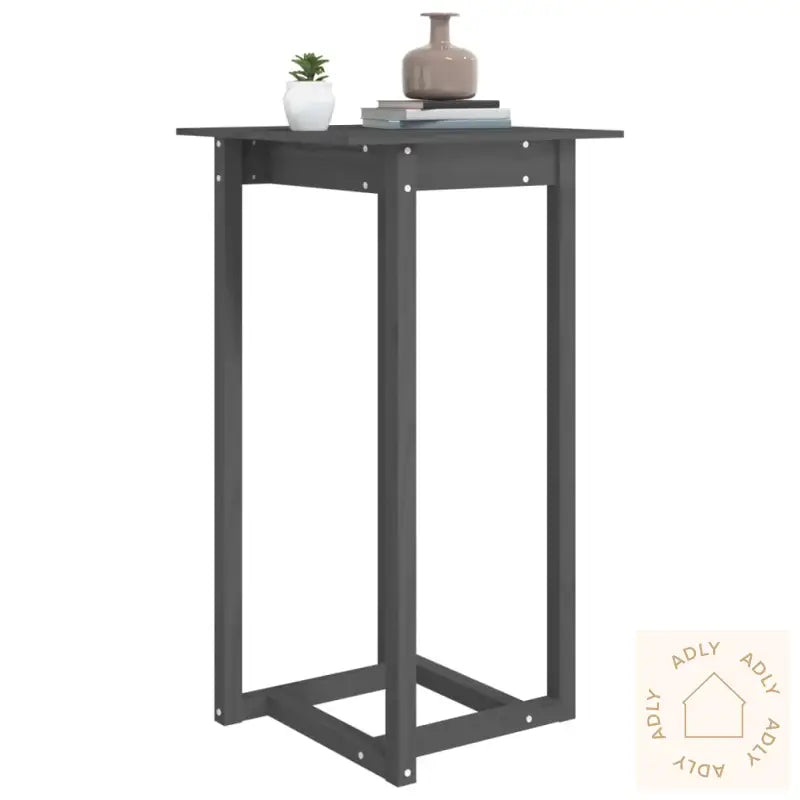 Barbord Grå 60X60X110 Cm Heltre Furu