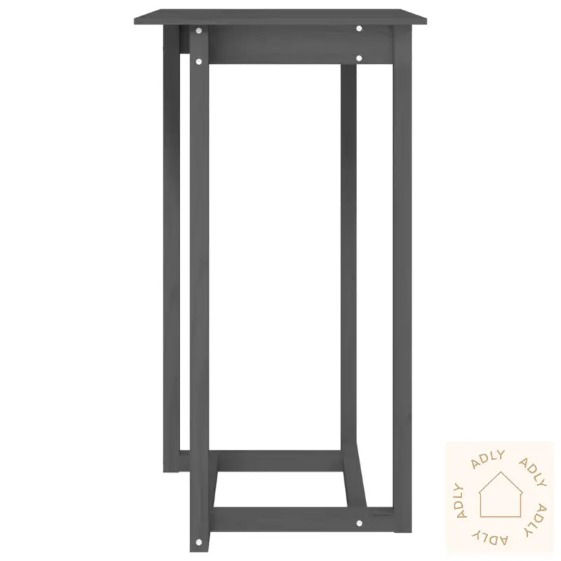 Barbord Grå 60X60X110 Cm Heltre Furu