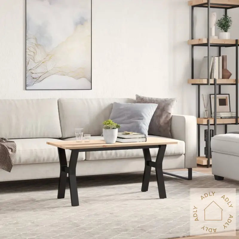 Salongbord Y-Ramme 100X50X45 Cm Heltre Furu Og Stål