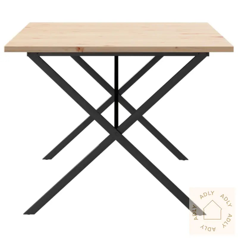Spisebord X-Ramme 200X100X75,5 Cm Heltre Furu Og Stål
