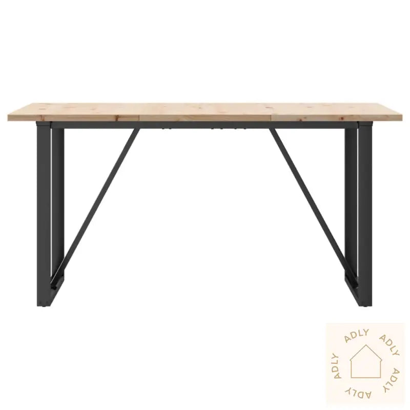 Spisebord O-Ramme 140X80X75,5 Cm Heltre Furu Og Stål
