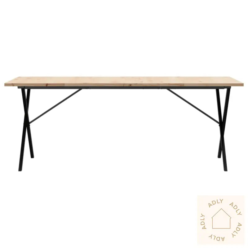 Spisebord X-Ramme 200X100X75,5 Cm Heltre Furu Og Stål