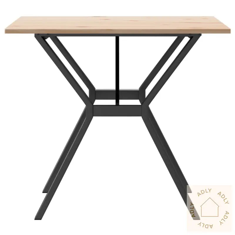 Spisebord Y-Ramme 90X90X75 Cm Heltre Furu Og Stål