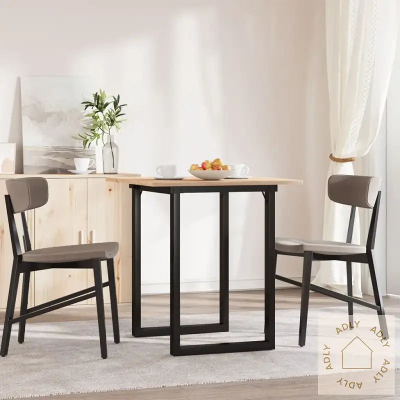 Spisebord O-Ramme 70X70X75 Cm Heltre Furu Og Stål