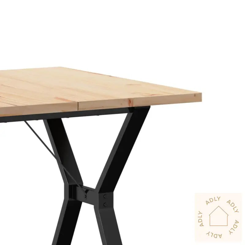 Spisebord Y-Ramme 80X80X75,5 Cm Heltre Furu Og Stål