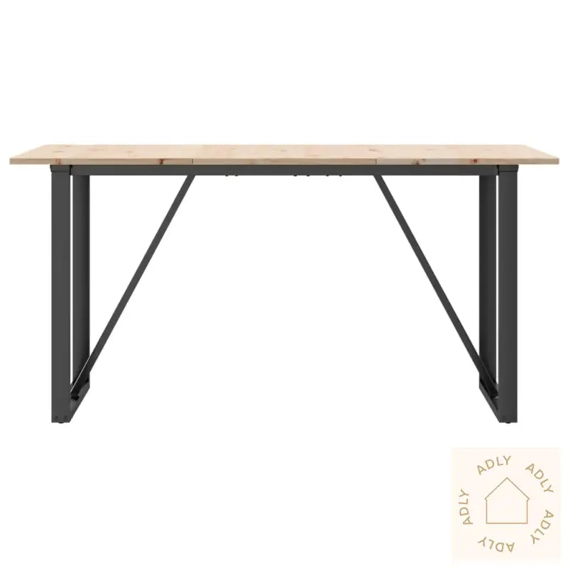 Spisebord O-Ramme 140X80X75 Cm Heltre Furu Og Stål