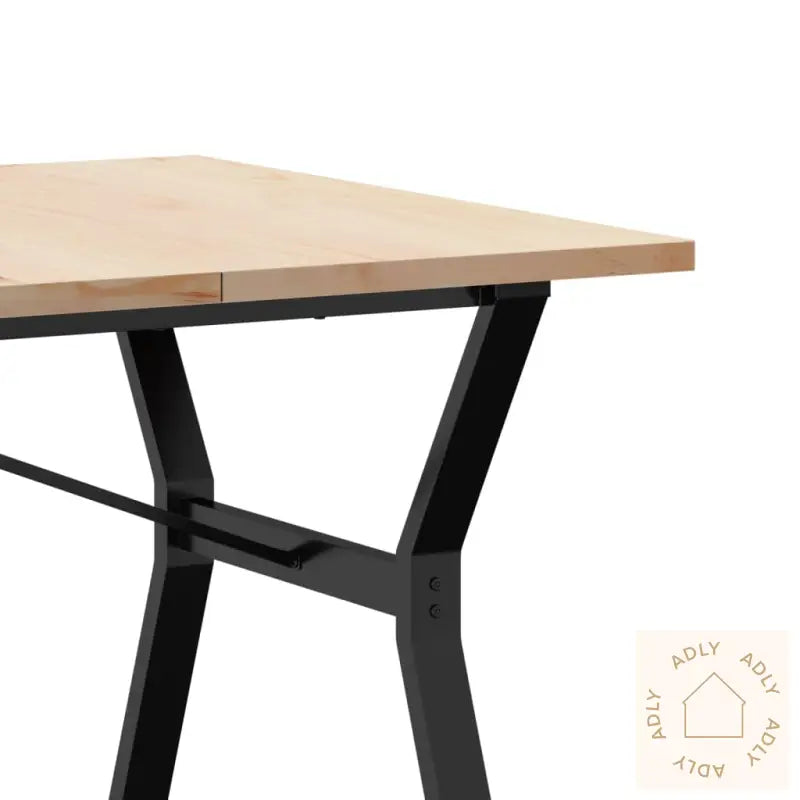 Spisebord Y-Ramme 180X90X75,5 Cm Heltre Furu Og Stål