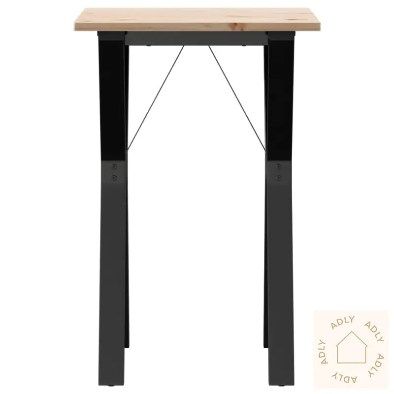 Spisebord Y-Ramme 50X50X75 Cm Heltre Furu Og Stål