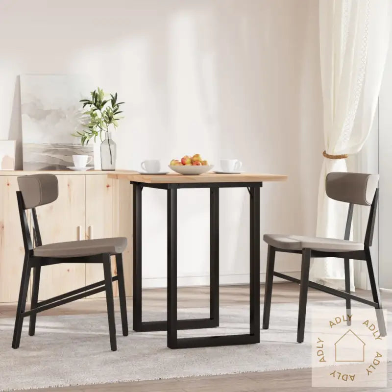 Spisebord O-Ramme 70X70X75,5 Cm Heltre Furu Og Stål