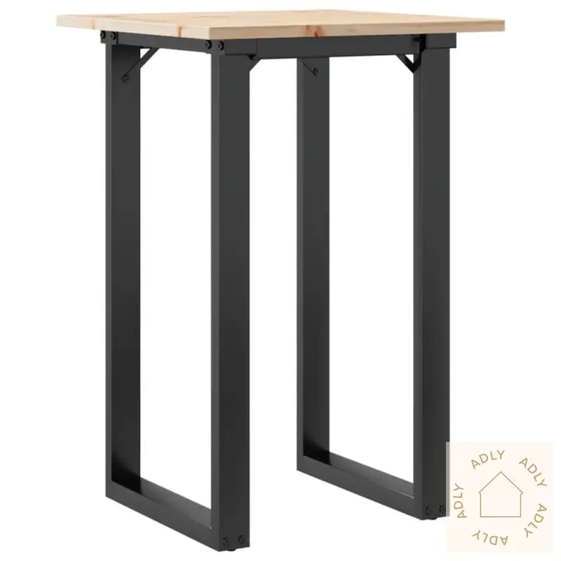 Spisebord O-Ramme 50X50X75 Cm Heltre Furu Og Stål