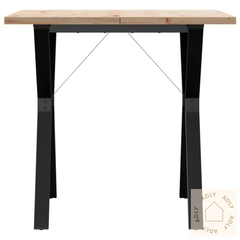 Spisebord Y-Ramme 80X80X75,5 Cm Heltre Furu Og Stål