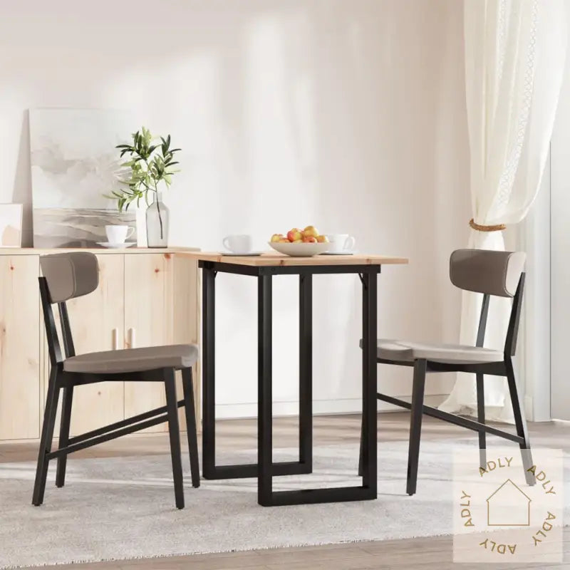 Spisebord O-Ramme 80X50X75 Cm Heltre Furu Og Stål