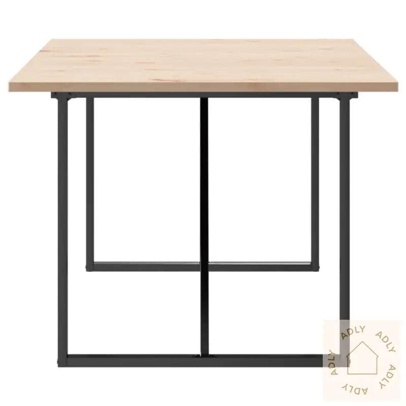 Spisebord O-Ramme 200X100X75,5 Cm Heltre Furu Og Stål