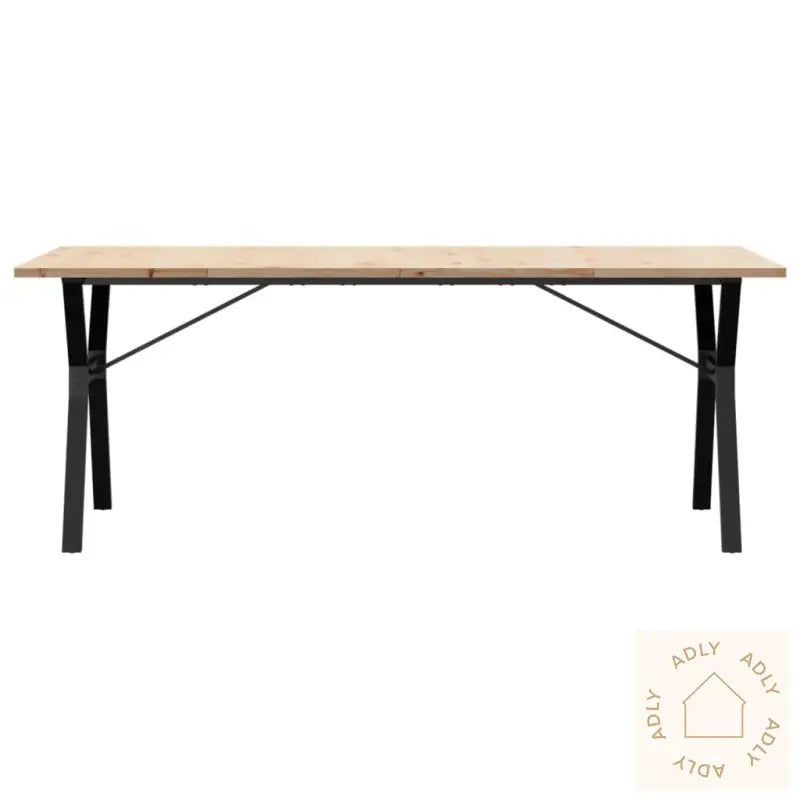 Spisebord Y-Ramme 200X100X75,5 Cm Heltre Furu Og Stål
