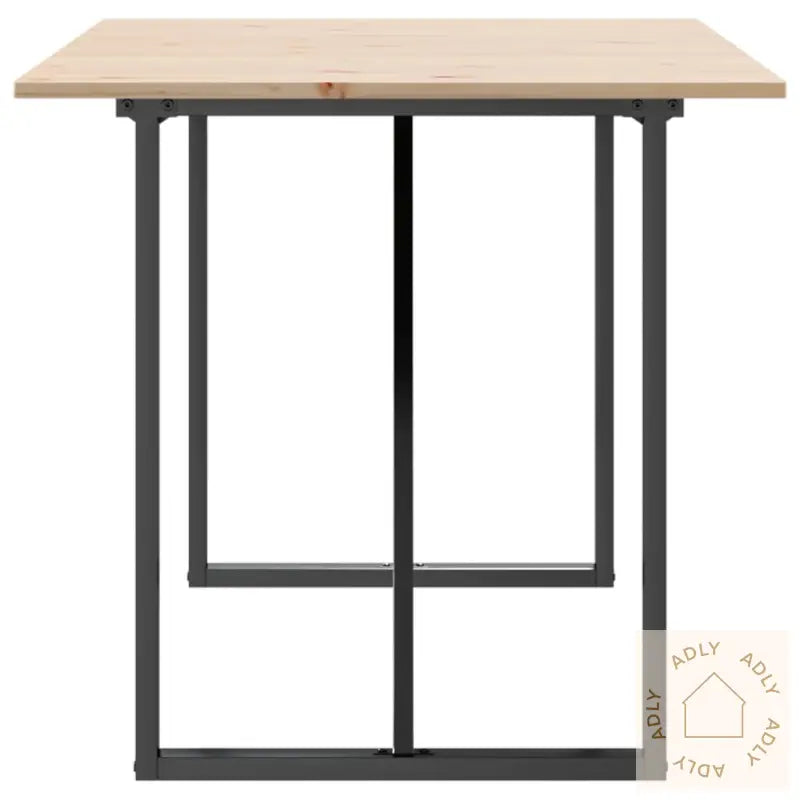 Spisebord O-Ramme 140X80X75 Cm Heltre Furu Og Stål
