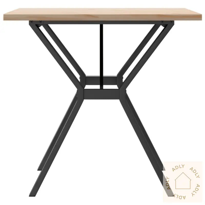 Spisebord Y-Ramme 80X80X75,5 Cm Heltre Furu Og Stål