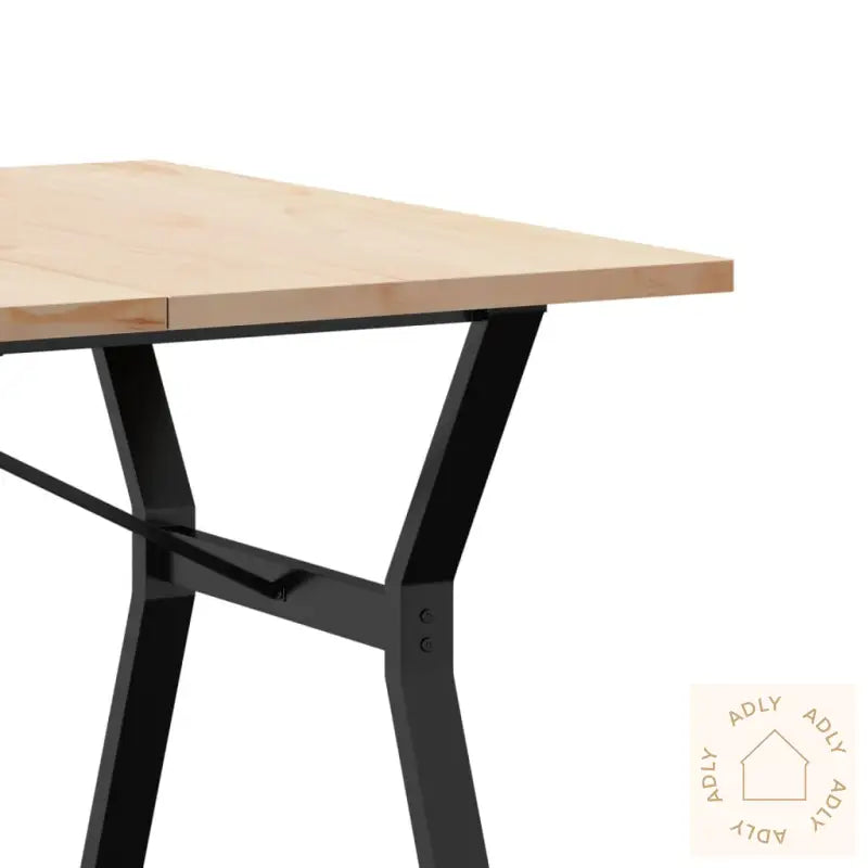 Spisebord Y-Ramme 200X100X75,5 Cm Heltre Furu Og Stål
