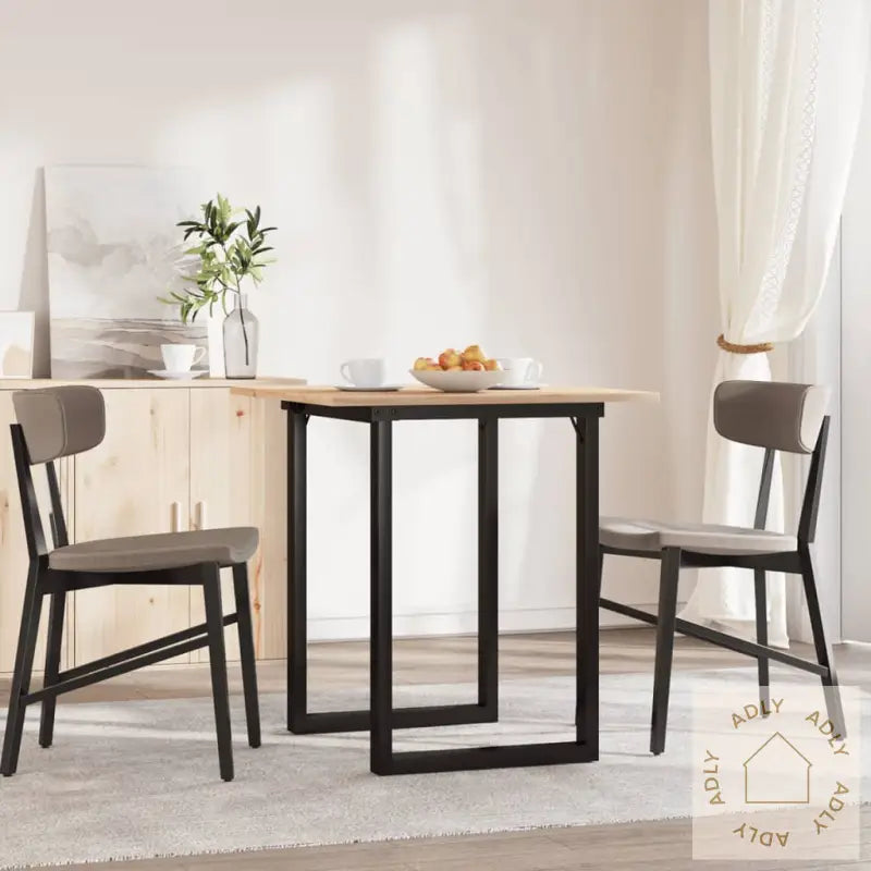 Spisebord O-Ramme 60X60X75 Cm Heltre Furu Og Stål