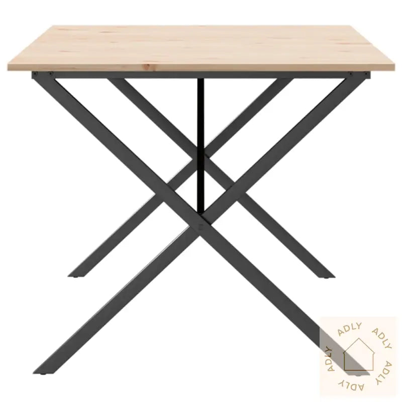 Spisebord X-Ramme 180X90X75 Cm Heltre Furu Og Stål