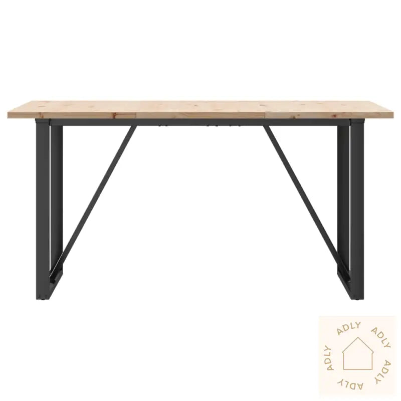 Spisebord O-Ramme 160X80X75,5 Cm Heltre Furu Og Stål