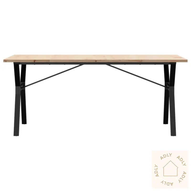 Spisebord Y-Ramme 180X90X75,5 Cm Heltre Furu Og Stål